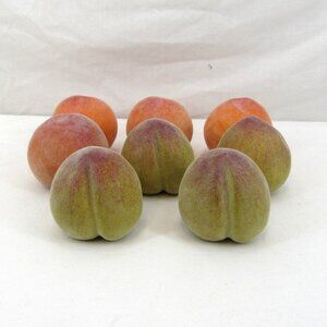 Big Otters Faux Decorative Fruit Lot of 8 Fuzzy Peaches